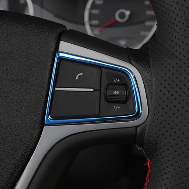 Tonlinker интерьерные наклейки на руль для Geely Atlas-19 автомобильный Стайлинг 2 шт. чехлы из нержавеющей стали наклейка