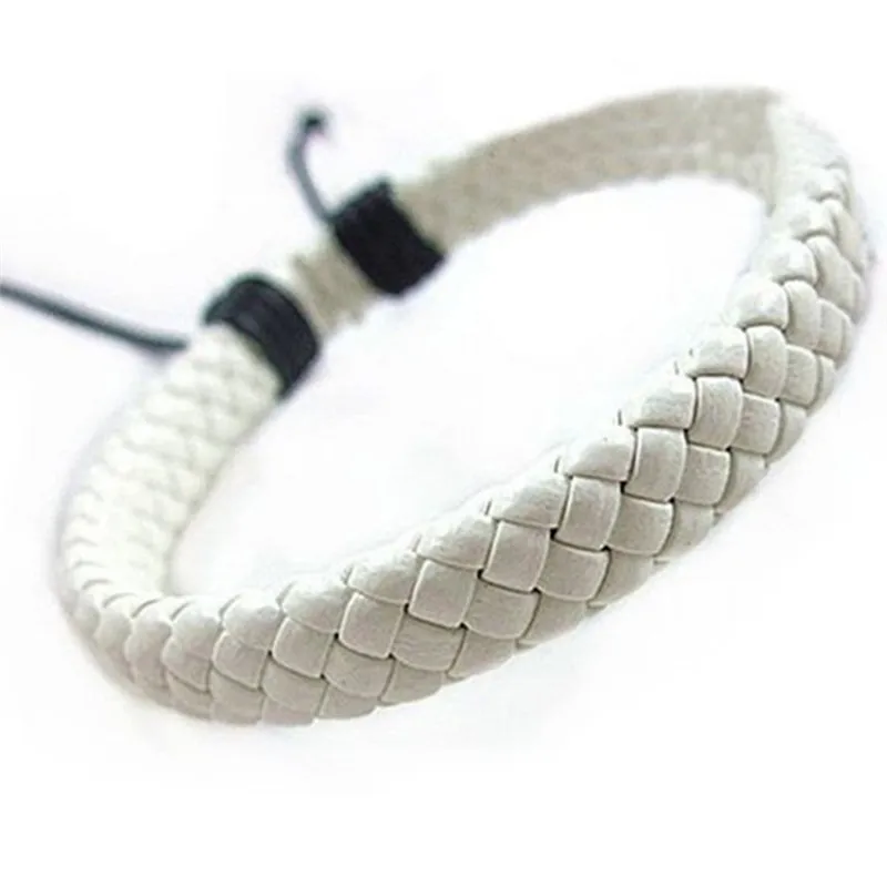 Fashion Men Black Leather Bracelet Friendship Bracelets &amp Bangles Pulseras Hombre Punk Jewelry Gift | Украшения и аксессуары