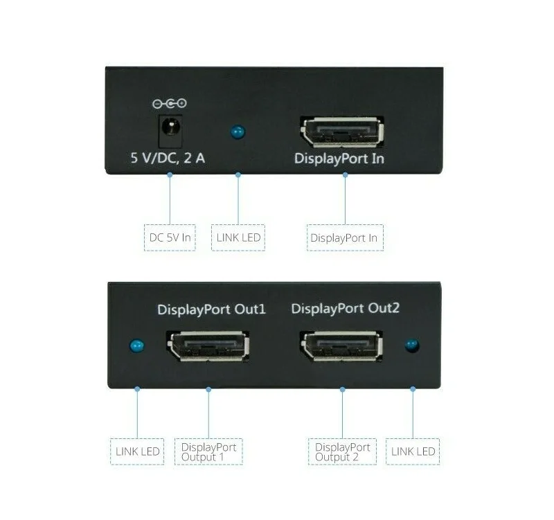 1x2 // 1 In/ 2 Out сплиттер DisplayPort HDMI Full HD Display Splitter 1.2a 4k x 2k бесплатная доставка|Кабели VGA| |