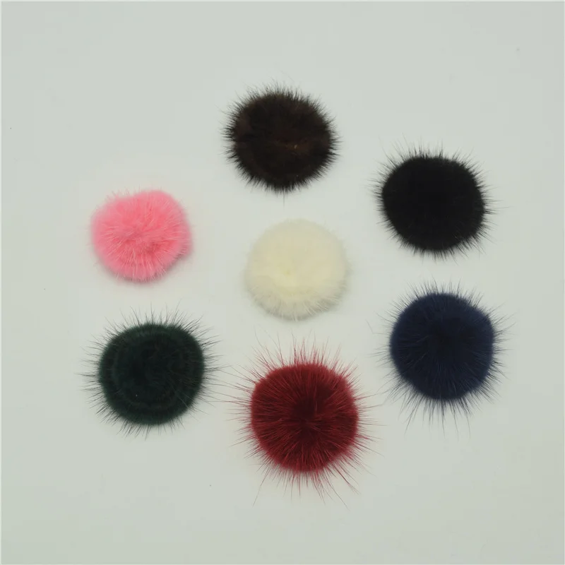 Помпон из меха норки 25 шт. 4 5 см|mink fur ball|flowers diymink ball |