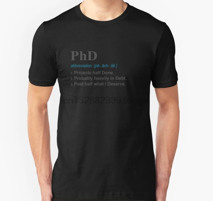 Мужская рубашка с коротким рукавом Футболка PhD забавные 3 четкости подарок дизайн