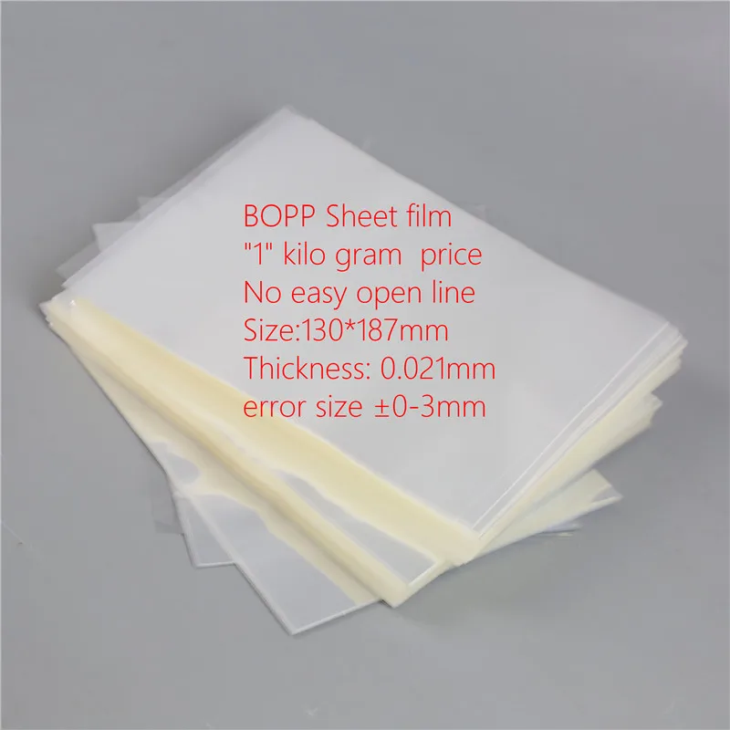 Sheet film БОПП целлофановая упаковочная пленка, сигареты, косметика, покерная коробка блистерная пленка, блистерная упаковочная машина, Индивидуальный размер, толщина 0,021 мм - Цвет: Sheet film