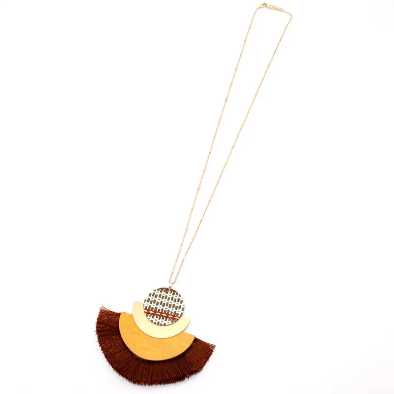 Модная соломенная веревка плетеная подвеска нить кисточки длинная цепочка