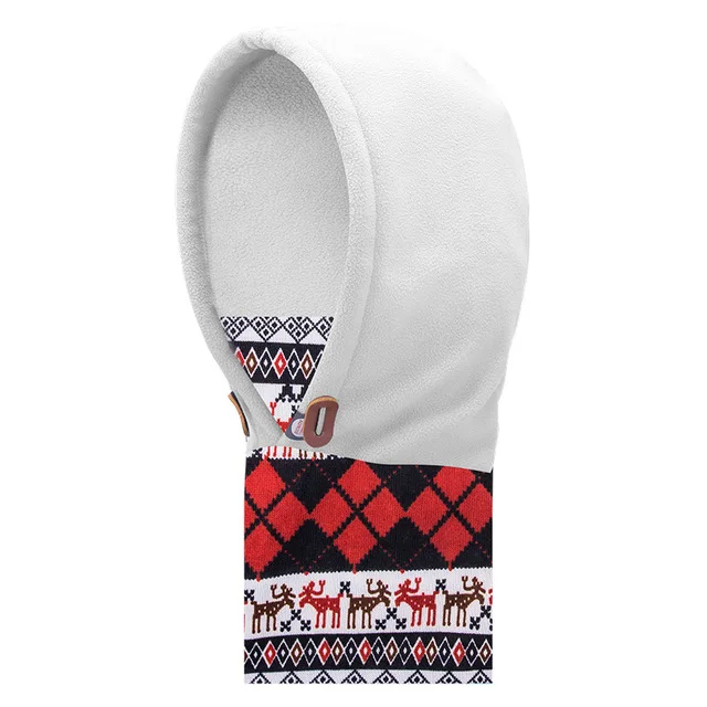 Thickened White Deer AONIJIE/флисовые шапки из полиэстера для мальчиков и девочек, детские шапочки, Балаклавы, лыжные зимние шапки, маска для лица - Цвет: Thickened White Deer