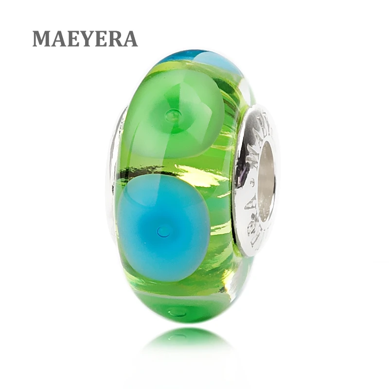 MAEYERA бусины из стерлингового серебра 925 пробы в стиле Карибского моря муранского