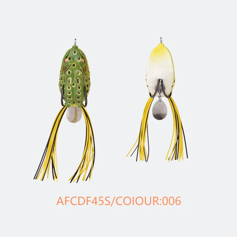 ANYFISH CORE DUO, приманка в виде лягушки, искусственная Мягкая приманка, 3,5 см/6,7 г, 4,5 см/11,5 г, двойные крючки, плавающая большая рыба - Цвет: AFCDF45S006