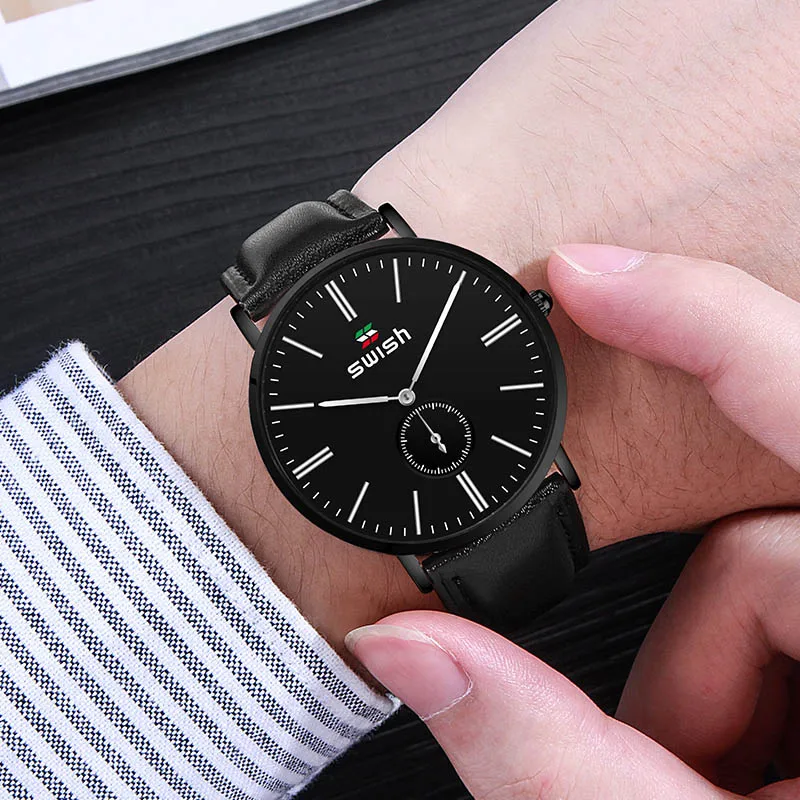 Часы наручные SWISH мужские с хронографом Кварцевые водонепроницаемые спортивные