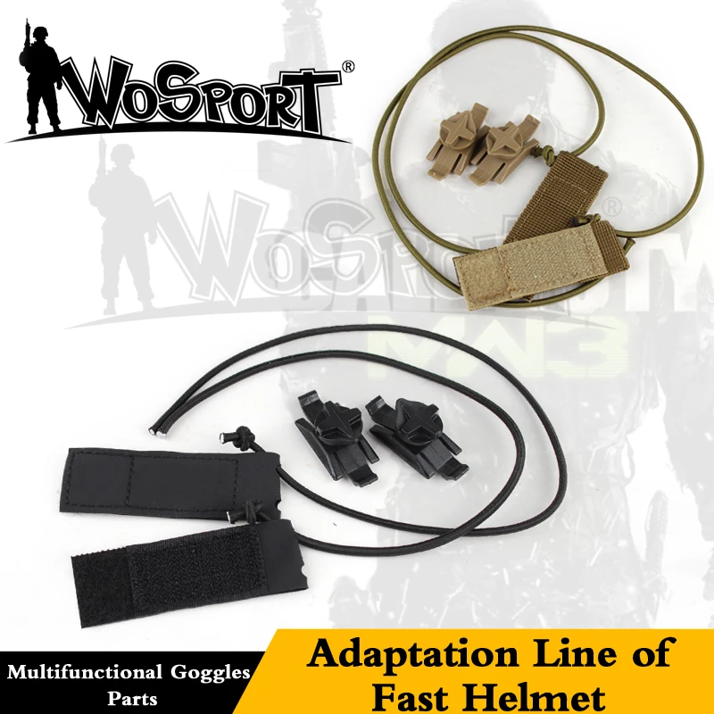 WoSporT Tactical Smith аксессуары: очки Быстрый Шлем строка аксессуары для шлема пейнтбола