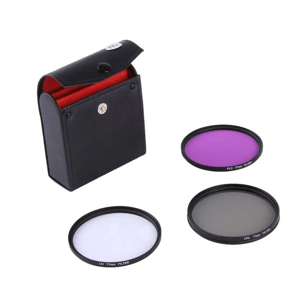77 мм UV CPL FLD ND 2 4 8 набор фильтров нейтральной плотности + бленда объектива для Canon 800D