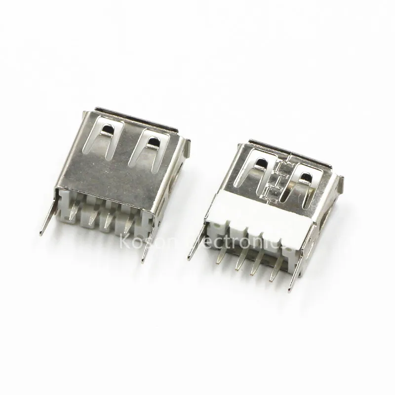 

10 шт., прямоугольные разъемы USB A/F, 180 градусов