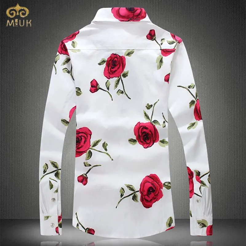 Большой Размеры Для мужчин платье с цветочным рисунком 2017 5XL 4XL брендовые