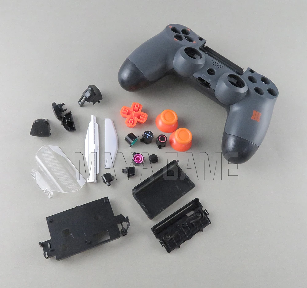 Для sony PS4 Геймпад контроллер JDS-020 JDS-040 2,0 4,0 Прозрачный передний задний корпус чехол и кнопки Mod Kit