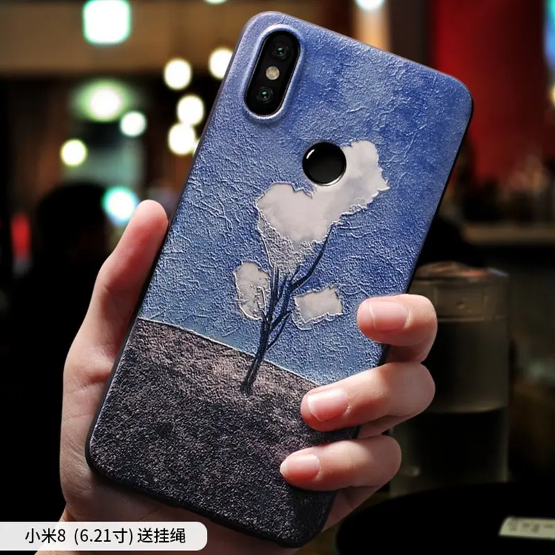 Ретро абстрактный минималистичный рельефный чехол для XIAOMI MI 8 MI8 SE PRO mi8se Lite |