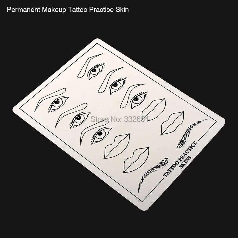 

chuse Tattoo practice skin training skin Set Permanent makeup Eyebrow lips For Beginners tattoo rotary 5pcs/lot Excellent