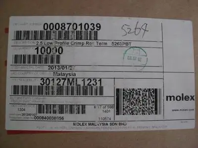 

1000 шт. MOLEX 0870-1039 08-70-1039 08701039