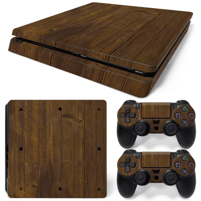 TN-P4Slim-0660 Дерево виниловая Стикеры кожи для PS4 Slim шкуры консоли наклейка - Цвет: TN-P4Slim-0660