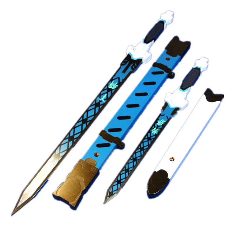 OW Genji игры Косплей деревянный меч нож лезвие Оружие Катана белый тигр Wakizashi