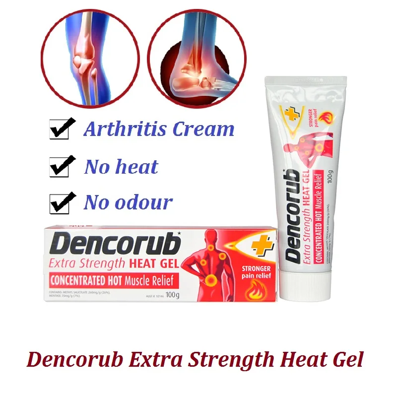 Австралия Dencorub Extra Strength Heat Gel* 2 отсутствие запаха от артрита ревматизма Lumbago Fibrositis боль в мышцах спины боль
