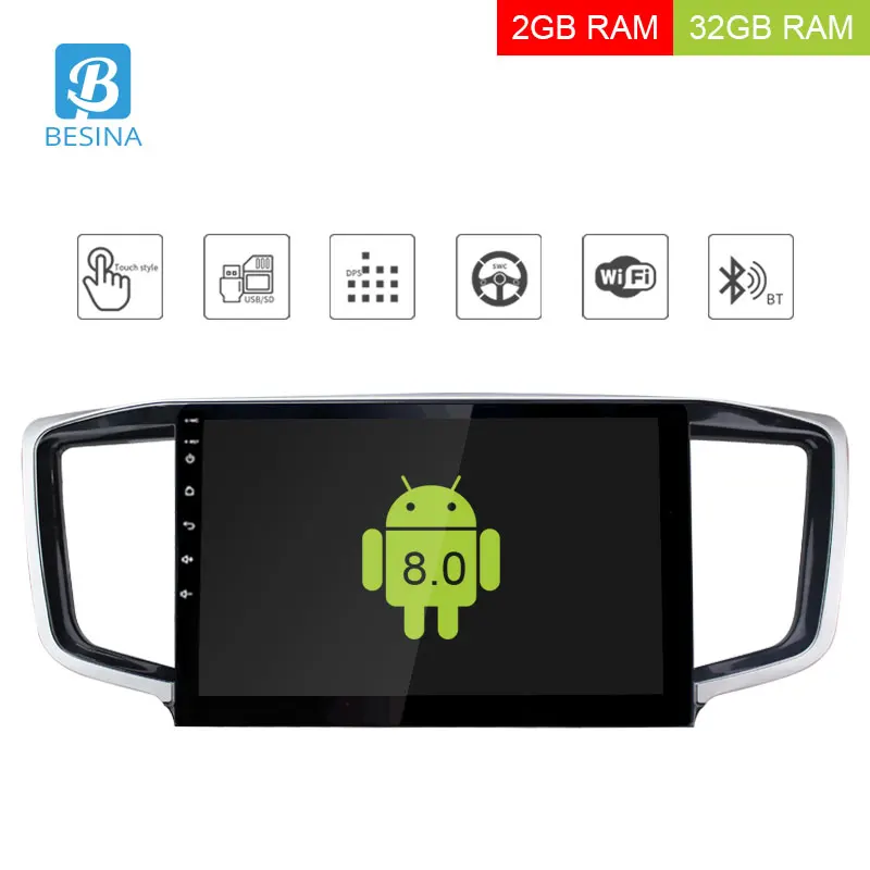 Besina 10 1 дюймов Android 8 0 Автомагнитола для Honda Odyssey 2015 2016 2017 мультимедийный плеер gps