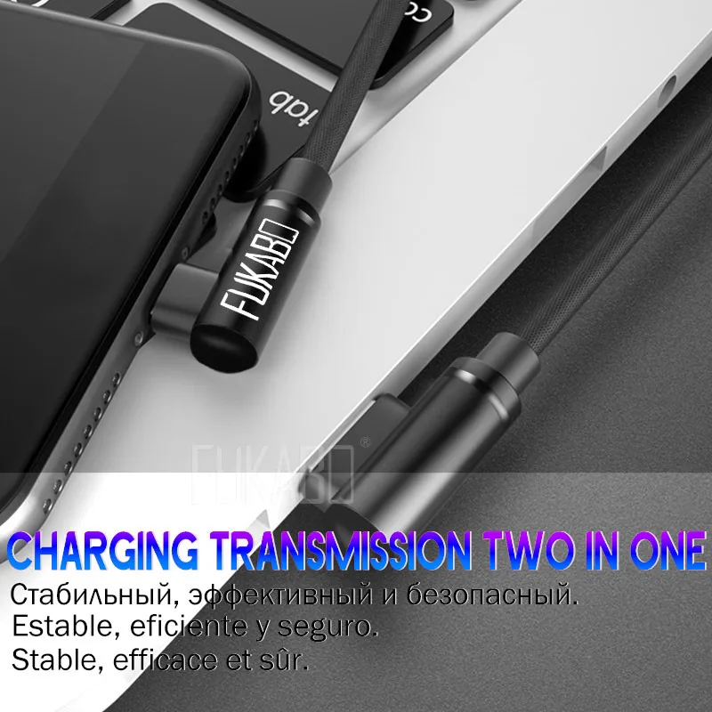3,0 USB C кабель для samsung Galaxy S9 huawei type c USB кабель для Xiaomi Redmi USB type-c 90 градусов USB C кабель для передачи данных