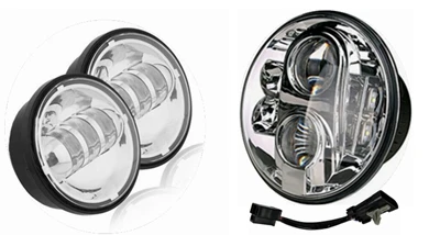 Chrome Yait для ультраклассический Электра Glide Street Glide Fat Boy 7 дюймов светодиодный фара 4,5 дюйма противотуманные фары - Цвет: Chrome