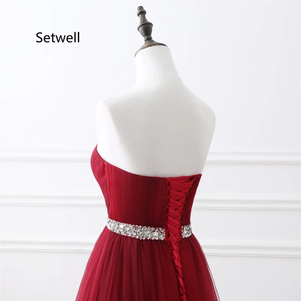 Красные Простые платья Setwell для выпускного вечера ТРАПЕЦИЕВИДНОЕ вечернее