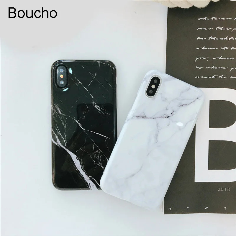 Модный глянцевый мраморный футляр с камнями для iphone 7 Чехол X 6S 6 8 Plus классический