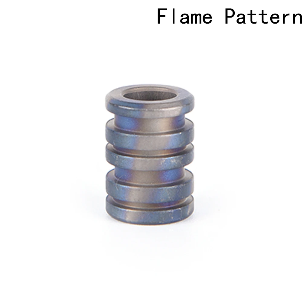 Flame pattern Титановый нож из титанового сплава бисер нож шнур веревка парашют для игр на свежем воздухе шнур гаджет титановый нож из титанового сплава бусины веревка - Цвет: Flame pattern