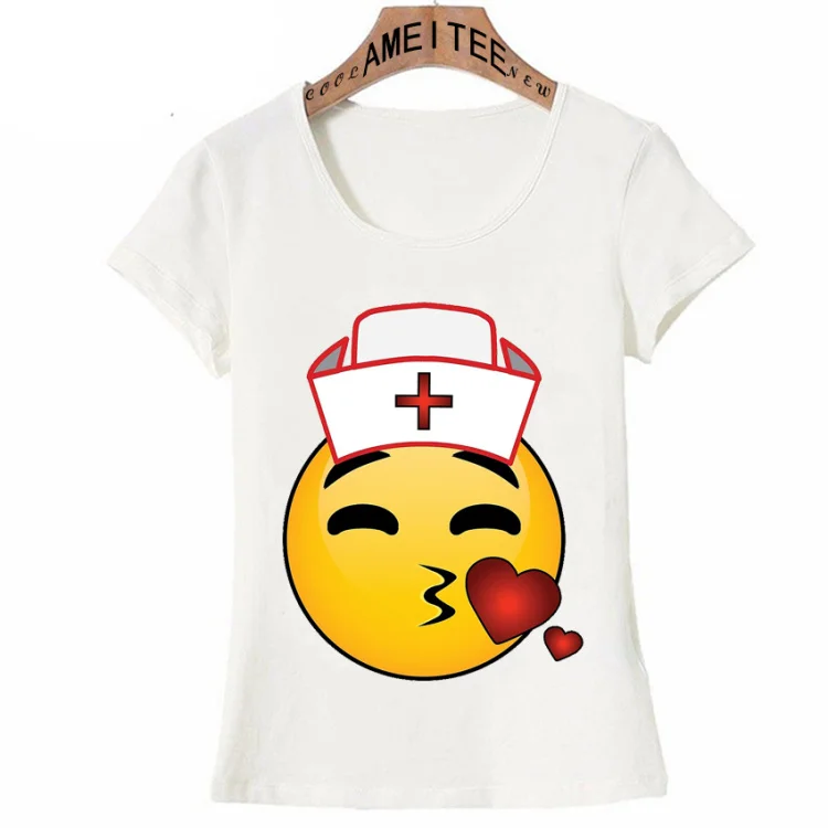 Новинка года; Летняя женская футболка; футболка с надписью «Keep calm i'm a nurse»; милые топы для девочек с короткими рукавами