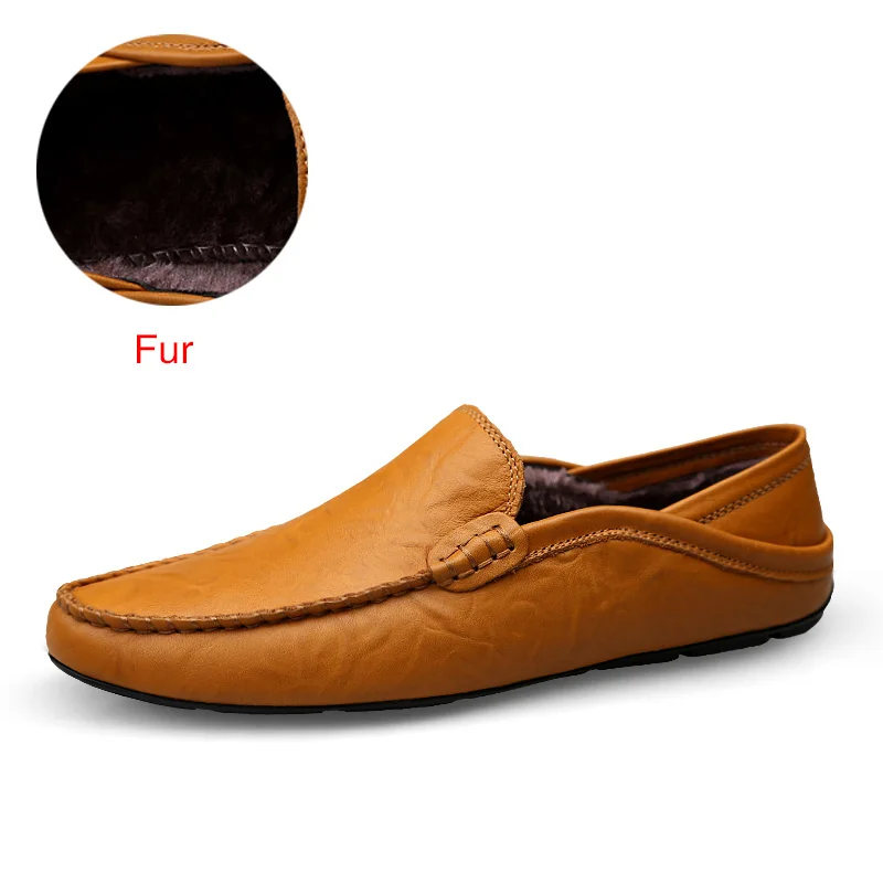 03 Yellow Brown Мужские кожаные туфли на плоской подошве DEKABR, желто-коричневая кожаная дизайнерская удобная повседневная обувь ручной работы, с мягкой подошвой, размеры 38-46, лето - Цвет: 03 Yellow Brown