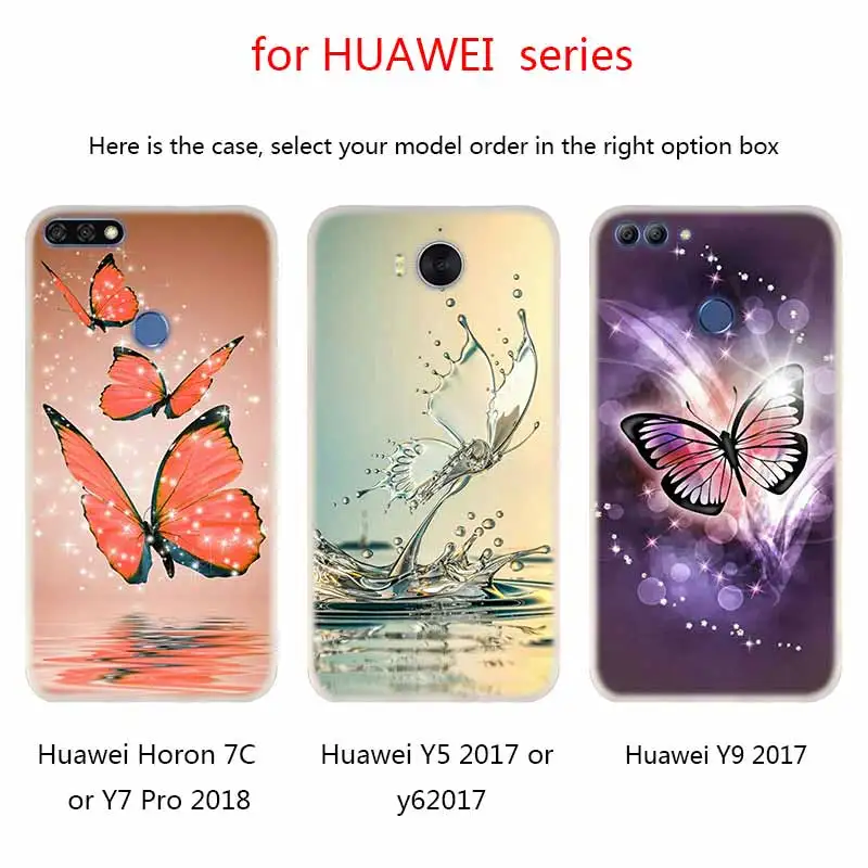 Чехол с синей бабочкой мягкие силиконовые чехлы для Huawei Mate 10 Lite 20 Pro 20X S Y5 2017 Y9 2018 2019
