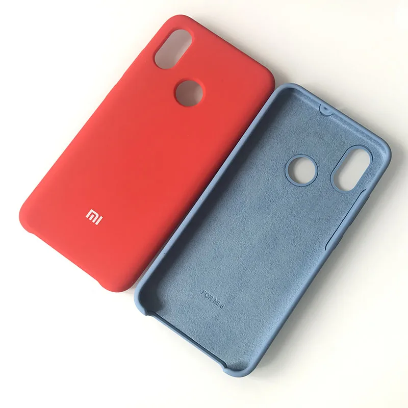For Xiaomi Mi 8 Liquid Silicone Phone Cover Case UltralThin Silky Soft Touch Finished 10pcs/lot | Мобильные телефоны и
