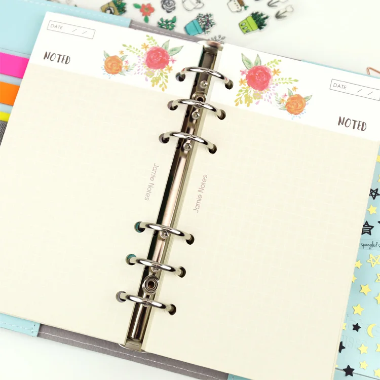 Jamie notes креативный спиральный блокнот наполнитель бумаги для dokibook планировщик внутри страницы внутренний ядро ежедневный органайзер канцелярские принадлежности