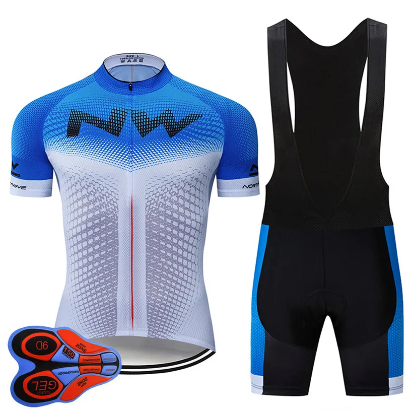 Cycling Set 5 цветов летние NW велосипедные Джерси 9D Bib набор MTB велосипедная одежда Ropa Ciclismo велокостюм из флиса Мужские Короткие Майо трико кюлот - Цвет: Cycling Set