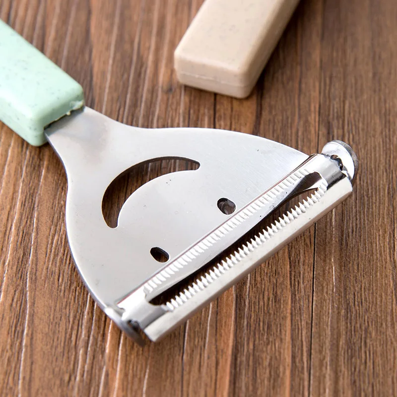 Multifunctional Fruit Paring Knife Stainless Steel Scraper Apple Peeling Planer Kitchen Gadget lw1228526 | Дом и сад