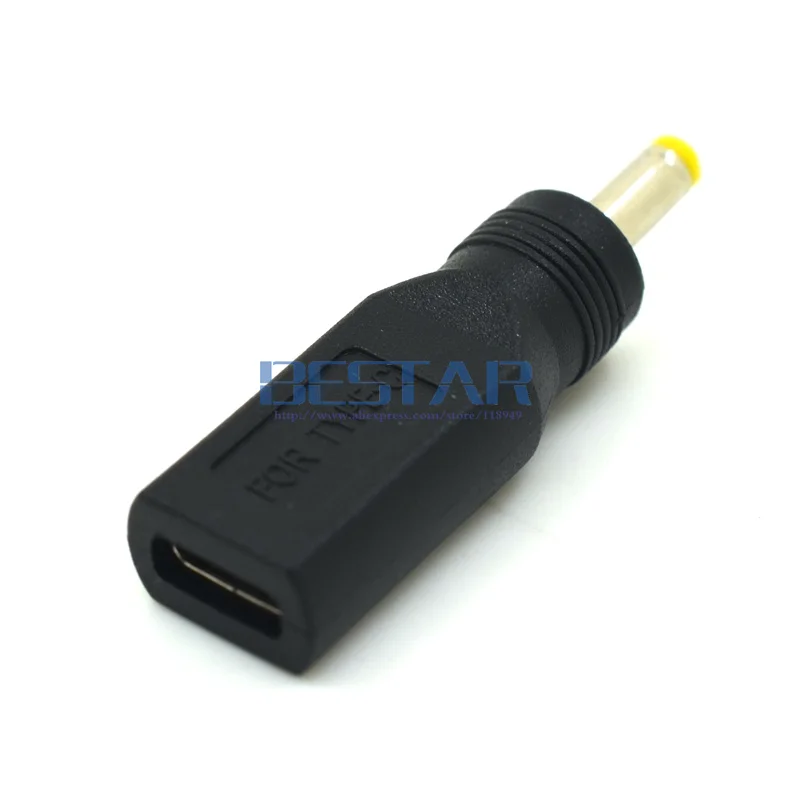 Адаптер питания постоянного тока 4 0 мм 1 7 штекер USB Type C гнездо 0*1 c 7|type-c female|usb type-c