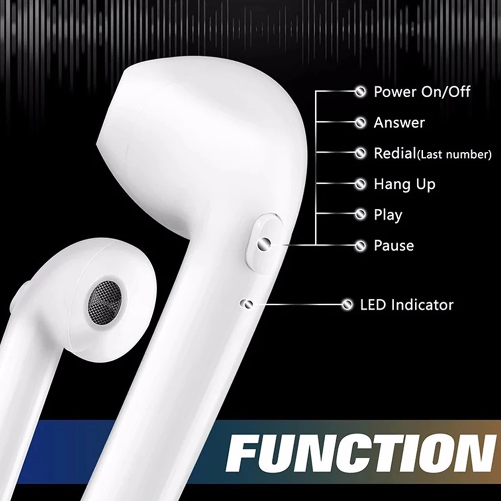Беспроводные bluetooth наушники гарнитура стерео i9s для телефона с зарядным