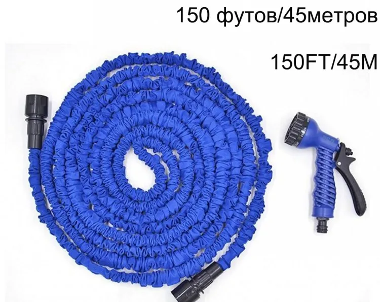 Делюкс 25 50 75 100 125 150 футов расширяемая Распылительная насадка для воды садовый шланг гибкий расширяющийся шланг 7 с функцией распылителя - Цвет: Розовый