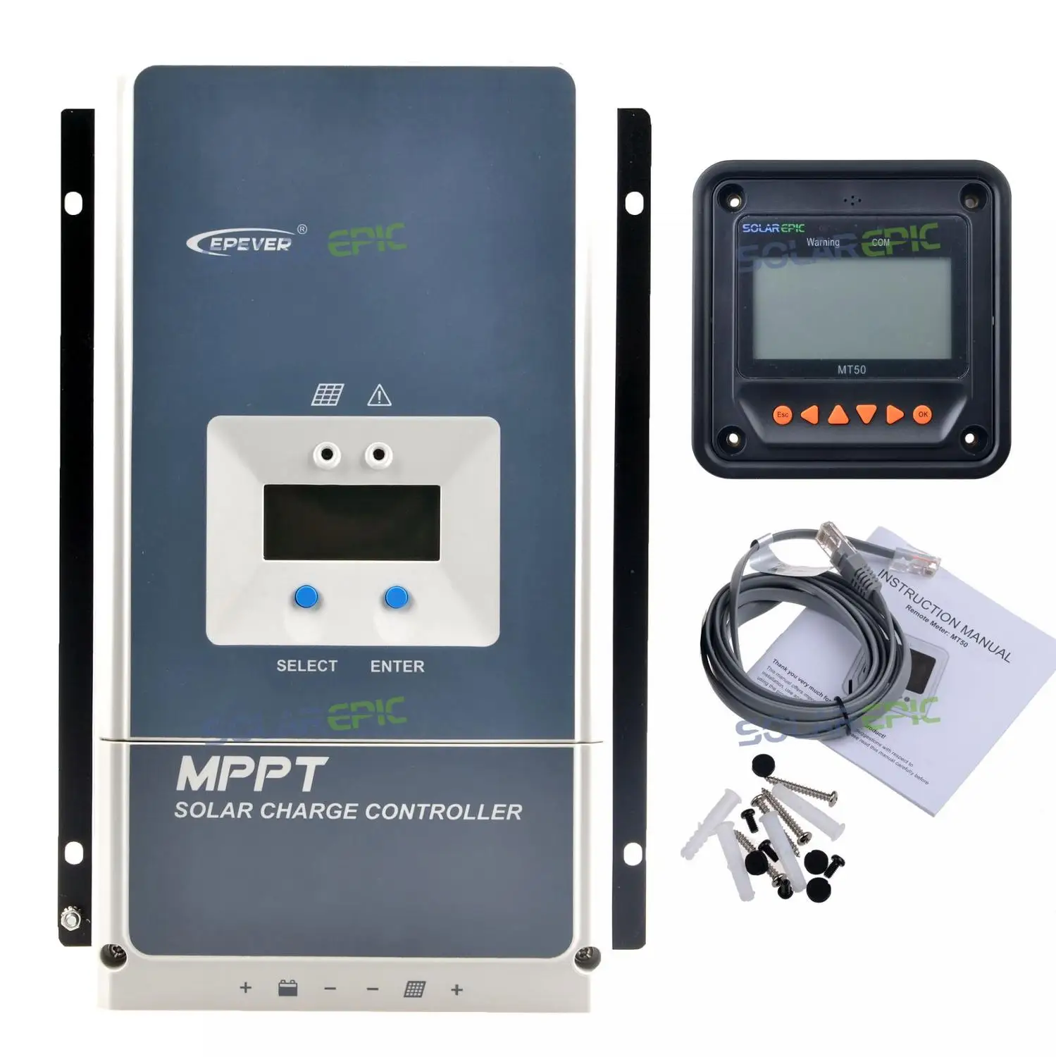 Epever 80A MPPT Контроллер заряда на солнечной батарее Tracer AN и дистанционный измеритель