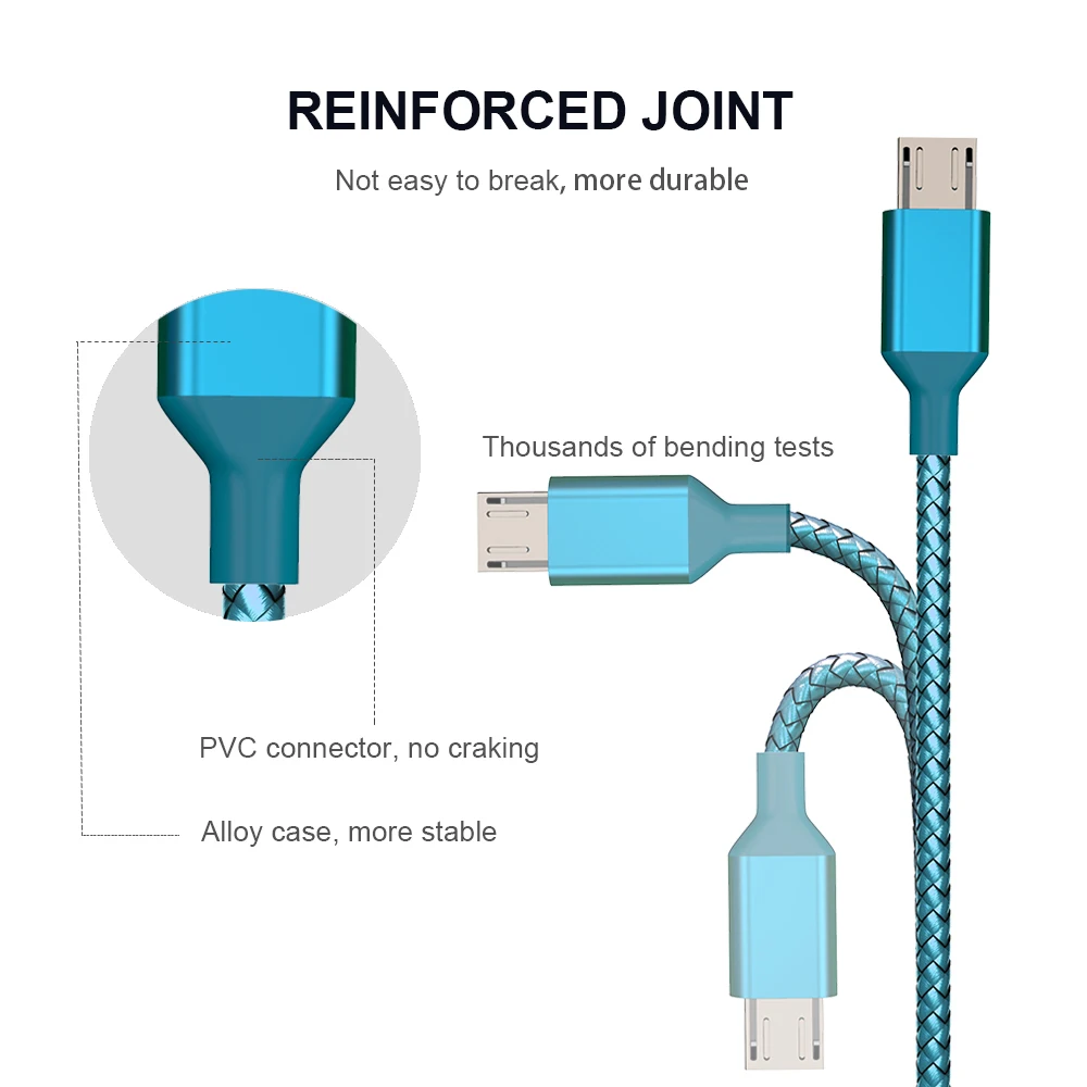 Провод передачи данных для зарядки Micro USB кабель 1 м 2 м 3 м быстрое зарядное устройство для телефона шнур для Xiaomi Redmi Note 4X5 6 Pro huawei Honer 8X9 Lite