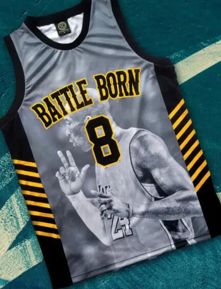 Черный Мужской комплект из баскетбольной майки bryant batch born 8#24# retirement souvenir edition теплопередача улица хип-хоп шорты - Цвет: Черный