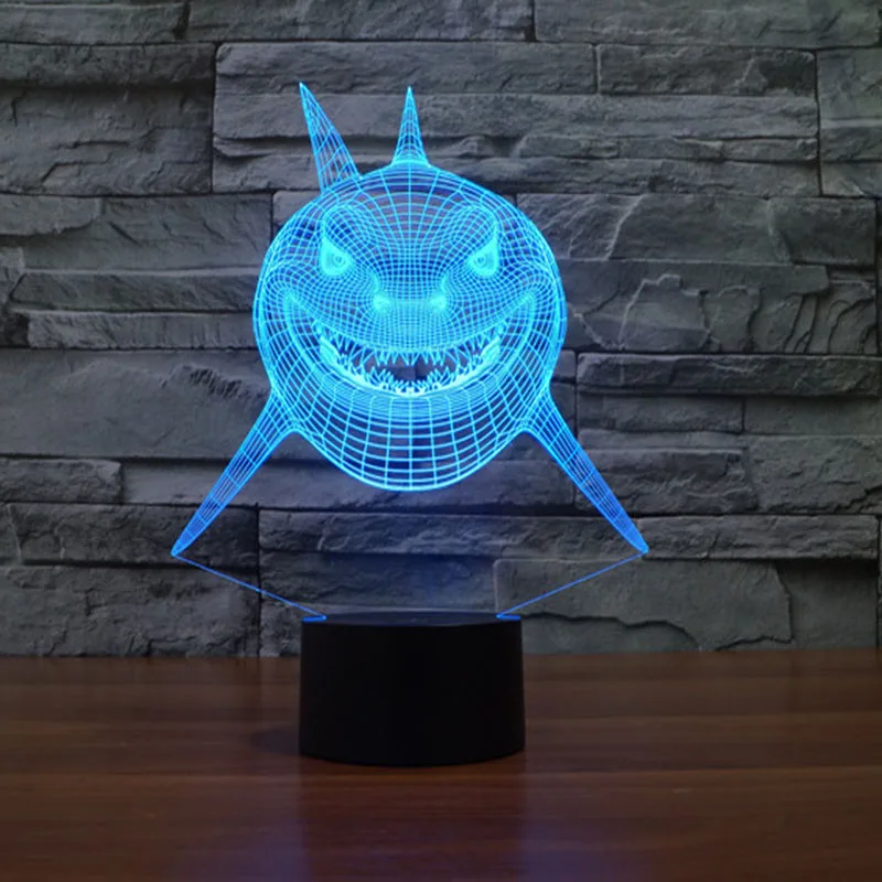 

Ночной светильник монстр-Акула, 7 цветов
