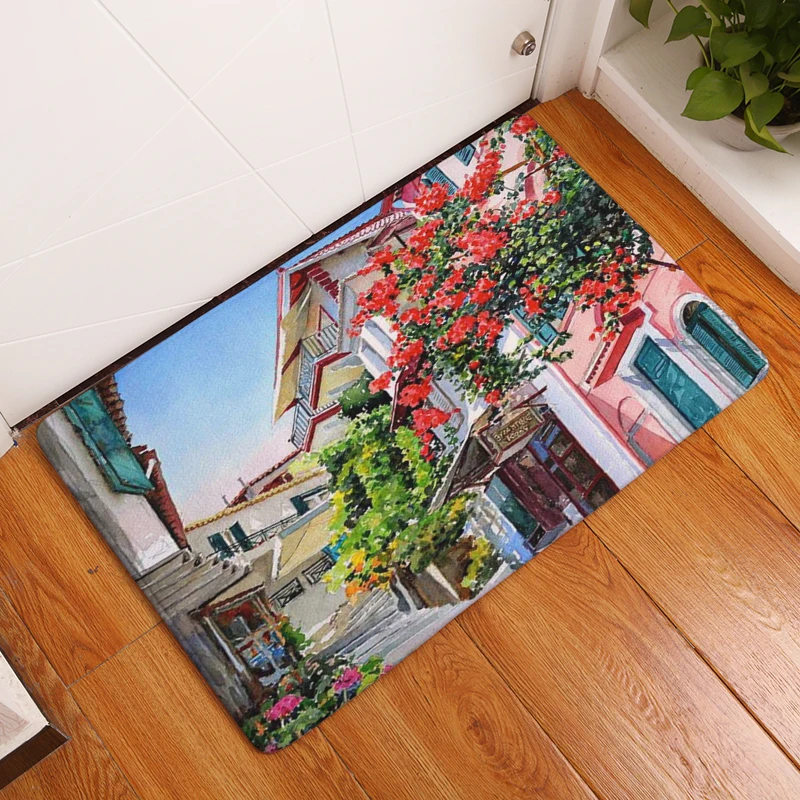 Новые Красивые творческие коврики моющийся коврик с пейзажем для спальни
