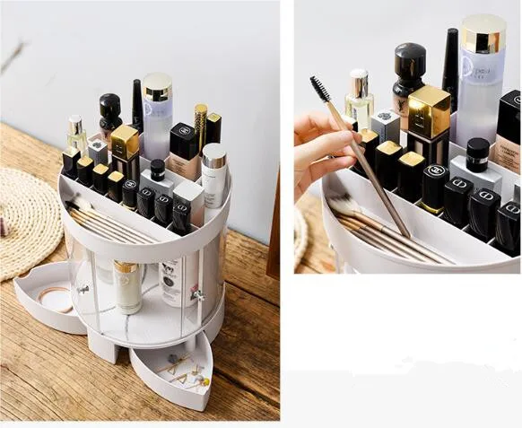 1PC New 360-degree Rotating Makeup Organizer Box Brush Holder Jewelry Case Cosmetic Storage OK 0684 | Дом и сад