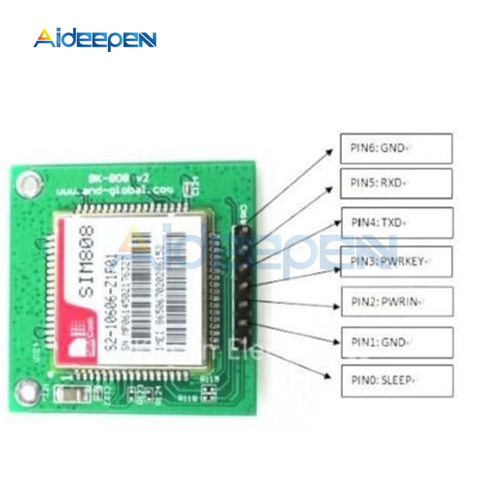 SIM808 GPRS/GPS/GSM Беспроводная плата четырёхдиапазонный модуль разработки
