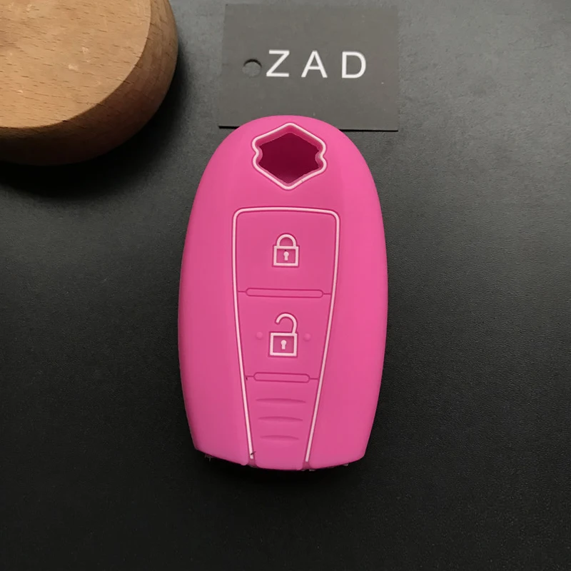 ZAD силиконовый чехол для брелка с ключом капота защитный держатель для кожи для SUZUKI Swift Sport SX4 SCORSS grand vitara дистанционный автомобильный аксессуар