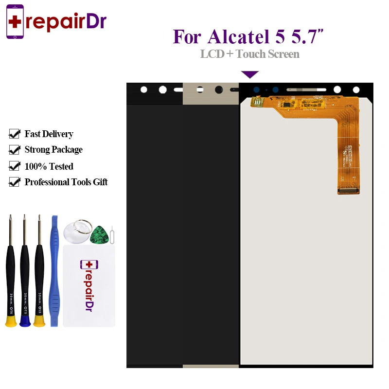5.7'' New For Alcatel 5 5086 5086A 5086D 5086Y LCD DIsplay + Touch Screen Digitizer Assembly Lcd | Мобильные телефоны и