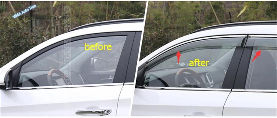 Автомобильный Стайлинг козырьки для окон Lapetus козырек от ветра и дождя защита