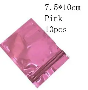 s pink ziplockbag 10 шт. DIY ремесло инструмент лазер пузырь мешок ручной работы голографический декор смола ювелирные изделия прозрачный карамельный цвет Упаковка Сумки Kawaii Arts - Цвет: s pink ziplockbag