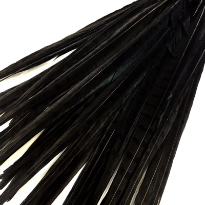 black 100 штук/красивые перья фазана 20-22 дюйма/50-55 см DIY Красный Цвет Окрашенные фестиваль костюм/украшения для головных уборов - Цвет: black